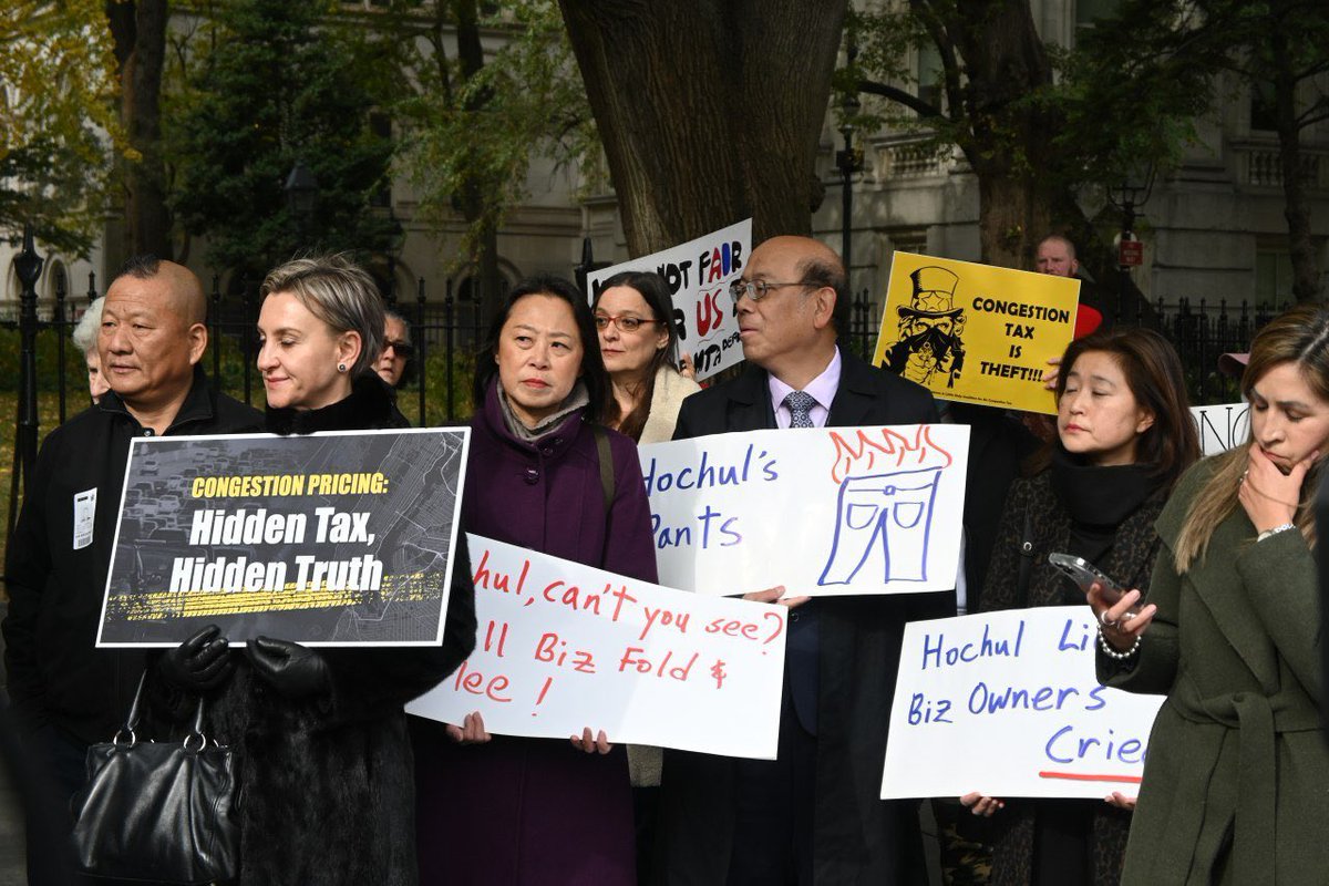 ycinnewyork's tweet photo. Spoke at the rally to say NO to the City of Yes. Then went to support the presser to stop congestion pricing. #IssuesThatMatter #RealNewYorkers https://t.co/5yKjoZ55Us