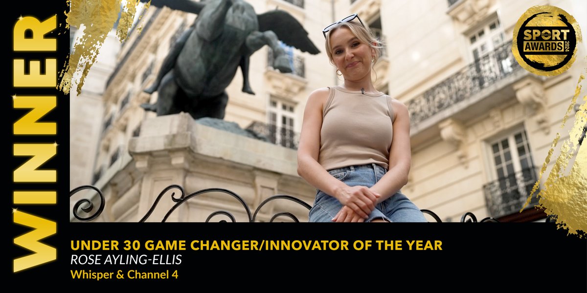 Our next award is for Under 30 Game Changer/Innovator of the Year and the winner is Rose Ayling-Ellis, Whisper (<a href="/WeAreWhisperTV/">Whisper</a>) &amp; <a href="/Channel4/">Channel 4</a>. #BSportAwards24