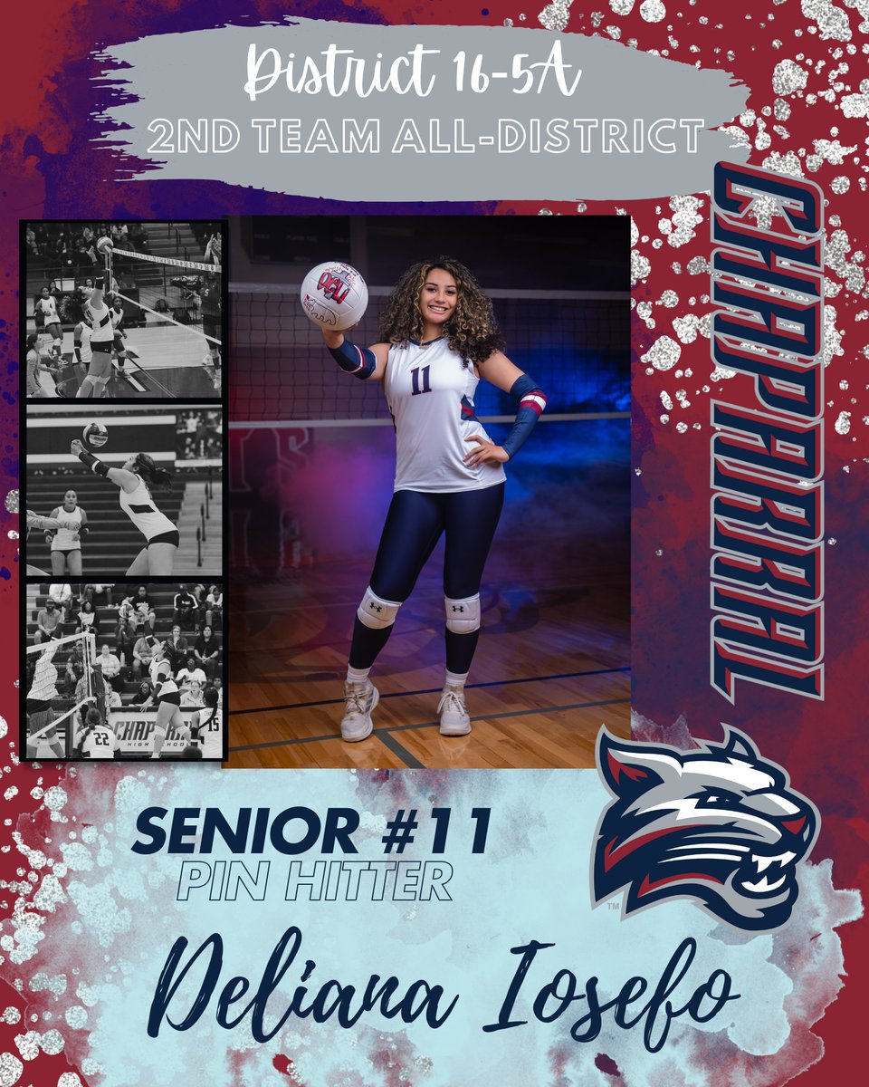 🌟2024 DISTRICT AWARDS🌟 Congratulations to these District 16-5A Second Team Selections!

🏐Jr. DS #5 Mikayla Cromwell
🏐Sr. Pin Hitter #11 Deliana Iosefo

We are so proud of each of you and the time and dedication you put into this season!❤️💙

#allin