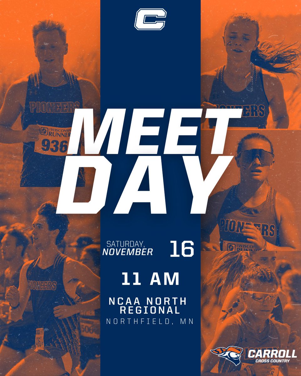 pio_athletics's tweet image. #MeetDay @piocutrackcross competes at the NCAA North Regional, hosted by Carleton College! #GoPios #d3xc

📍Northfield, MN
👟Bill Huyck Championship Cross Country Course
⏰11A (Women's 6K) / 12P (Men's 8K)
📊live.fastfinishresults.com/meets/41244

EVENT INFO: athletics.carleton.edu/sports/2024/9/…