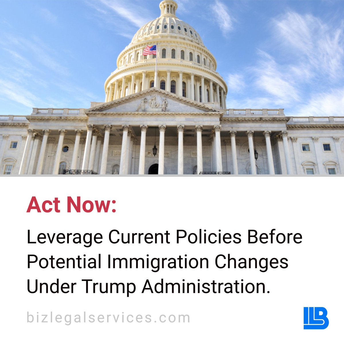 ILBSG_LLP's tweet image. President-Elect Trump has pledged immediate action on U.S. immigration. Major changes to employment and family visas could be coming. Stay prepared. bizlegalservices.com/2024/11/14/pot… #ImmigrationPolicy #VisaUpdate #LegalChanges