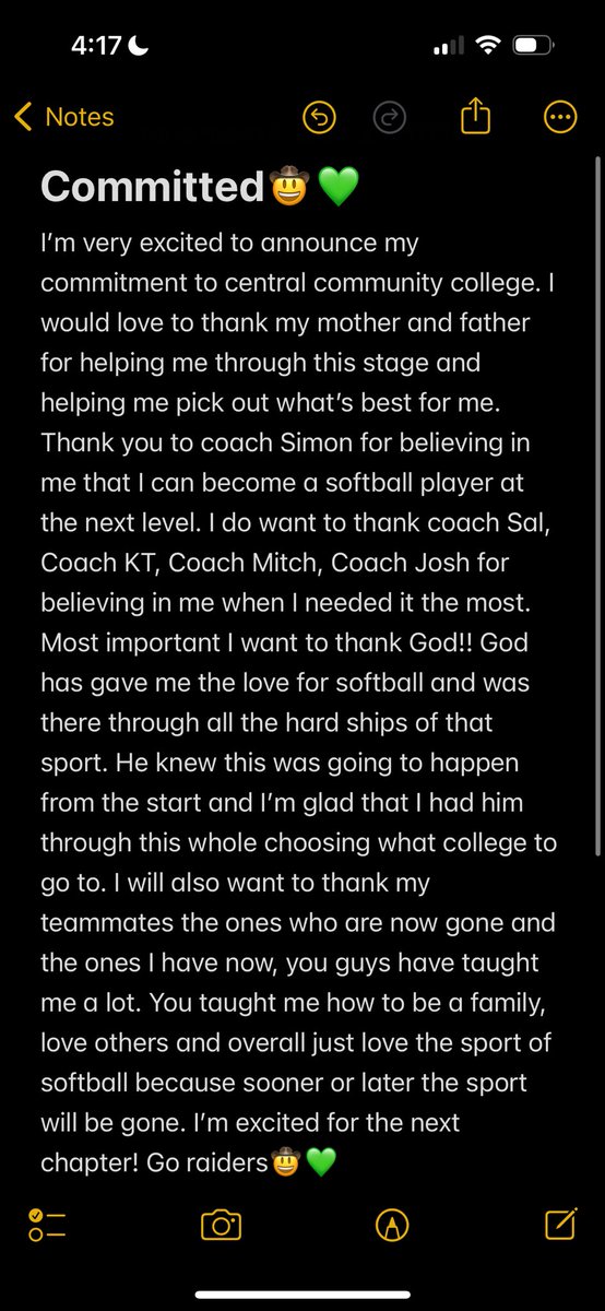 KaylaFo67314497's tweet photo. Can’t wait for the next 2 years!  @CCCSoftball1 @CaitFehringer Go raiders🤠💚 https://t.co/uCVQNy0oNR