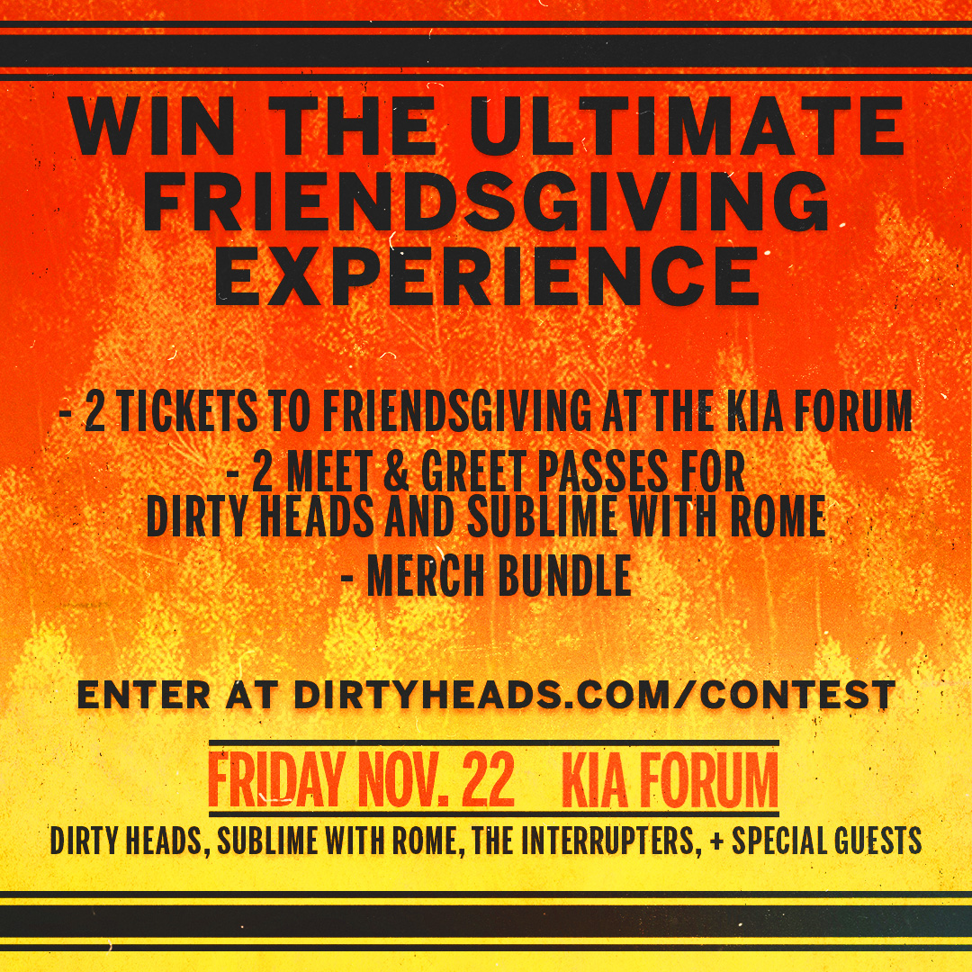 Sublime with Rome (@sublimewithrome) on Twitter photo Sublime with Rome family! We're coming up on our FINAL Los Angeles show at The Forum and we're teaming up with our homies <a href="/dirtyheads/">Dirty Heads</a>
to give away the ultimate VIP experience!! Click the link below to enter by 9am CT on 11/20. See y'all on 11/22 🤙 tunespeak.com/campaign/67337… Sublime with Rome family! We're coming up on our FINAL Los Angeles show at The Forum and we're teaming up with our homies <a href="/dirtyheads/">Dirty Heads</a>
to give away the ultimate VIP experience!! Click the link below to enter by 9am CT on 11/20. See y'all on 11/22 🤙 tunespeak.com/campaign/67337…