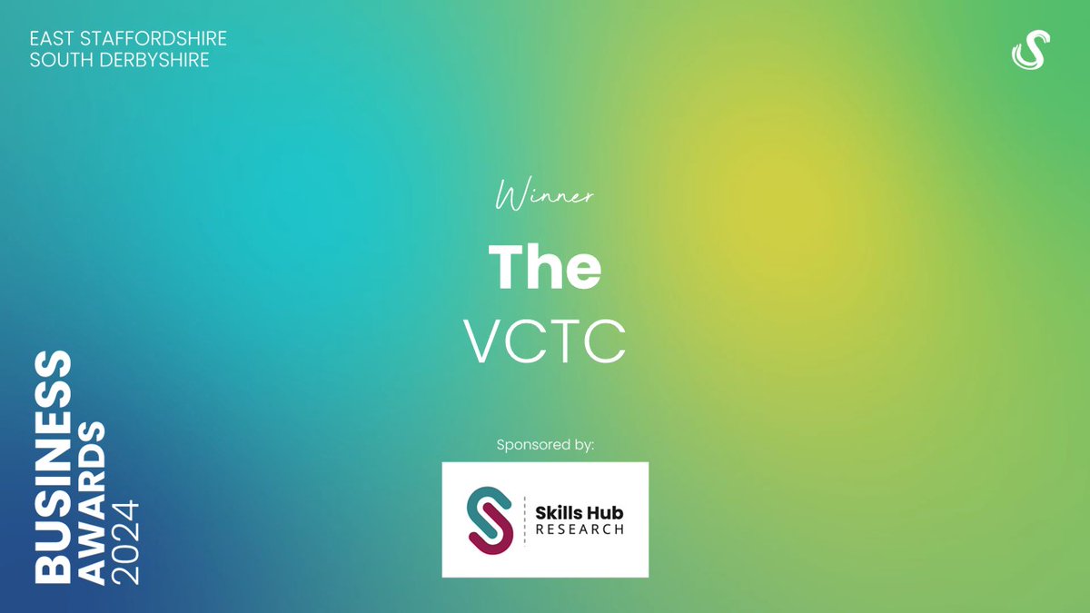 Congratulations to <a href="/TheVCTC/">VCTC</a>, winners of the 'Medium Business of the Year' award at the 2024 East Staffordshire &amp; South Derbyshire Business Awards 🏆

This category is kindly sponsored by <a href="/SkillsHubStaffs/">Stoke-on-Trent & Staffordshire Skills Hub</a>.