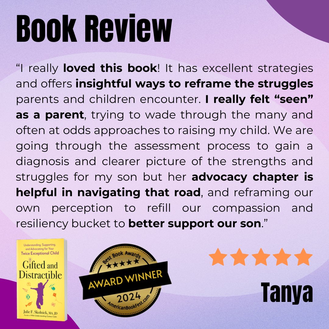 I always appreciate the time people take to review Gifted and Distractible. Thanks Tanya! <a href="/penguinrandom/">Penguin Random House 🐧🏠📚</a> @TarcherPerigee

#WUCC #GiftedandDistractible #2e #TwiceExceptional #Gifted #Neurodiverse #Neurodiversity #Giftedkids #Gifteded #GiftedEducation

penguinrandomhouse.com/books/727187/g…