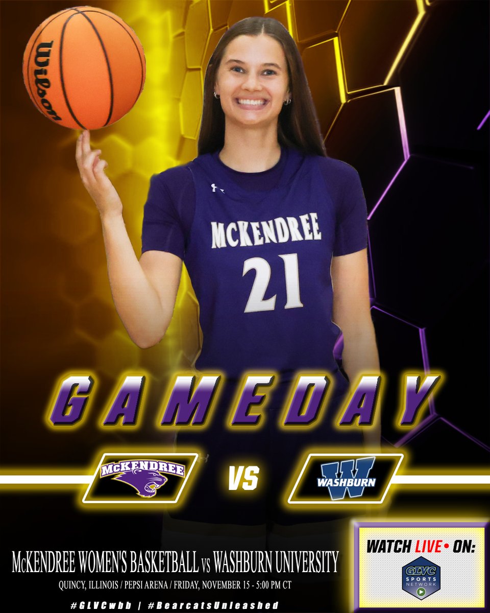McKendree Bearcats (@mckbearcats) on Twitter photo 🏀🐾 ITS GAMEDAY FOLKS 🐾🏀
Women's Basketball faces Washburn University in day one of the Hansen-Spear Funeral Home Classic
⏰ 5:00 PM CT
🆚 <a href="/wusports/">Washburn Athletics</a>
📍 Quincy, Ill.
🏟 Pepsi Arena
📺 glvcsn.com/quincy/?B=1589…
📊 quhawks.com/sidearmstats/w…
#GLVCwbb | #D2wbb | #BearcatsUnleashed 🏀🐾 ITS GAMEDAY FOLKS 🐾🏀
Women's Basketball faces Washburn University in day one of the Hansen-Spear Funeral Home Classic
⏰ 5:00 PM CT
🆚 <a href="/wusports/">Washburn Athletics</a>
📍 Quincy, Ill.
🏟 Pepsi Arena
📺 glvcsn.com/quincy/?B=1589…
📊 quhawks.com/sidearmstats/w…
#GLVCwbb | #D2wbb | #BearcatsUnleashed