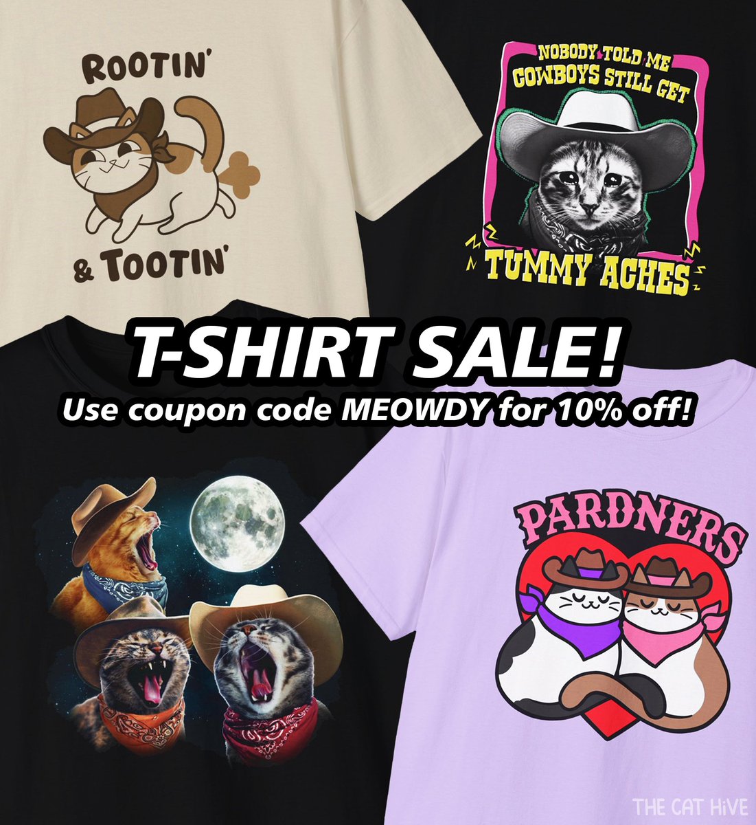 Yeehaw! Shirts available, pardner! 🤠 thecathive.com/discount/MEOWDY