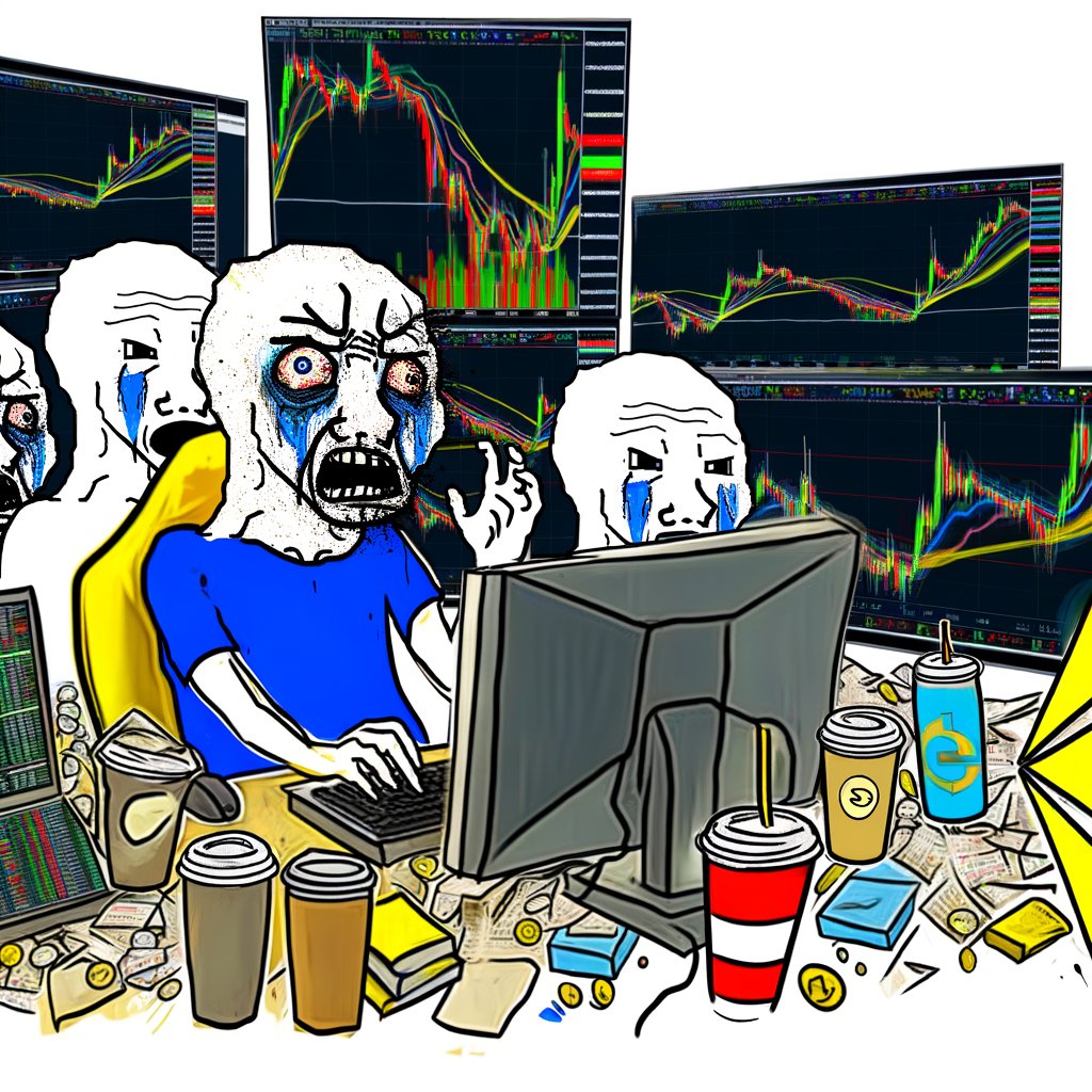 JUSTTTT WOKE UP AND EVERY COIN IS RED FMLLL IM DOWN SO MUCH FUCKIN MONEY FUCK MY CHUD WOJAK WIF HAT LIFEEEEEEEEEEE