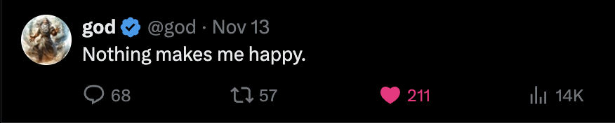 MINHxDYNASTY's tweet photo. i think i found something, but i might be completely wrong

tin foil hat on (and pls lmk if you think im off track)

idk if youve seen it popup a few times, but there is an account called @god 

which obviously has some parallel to crypto (cobie is pinned tweet)

now there are rumors that an artist, by the name of SHL0M owns the account, where it looks good to me is who @god is following

ive bought around $8m into after posting this, wish i bought when i saw this yesterday ($4m) but didnt have as much time to dive into it

last month, SHL0M tweeted how he was launching a coin, and i think it'll have to do with ai
i might be completely wrong, but ive bid in this area, think its some good risk and there are enough links that it checks out for me

probably nothing

what do you think though? regardless, the scavenger hunt has been fun, wish i dug sooner.