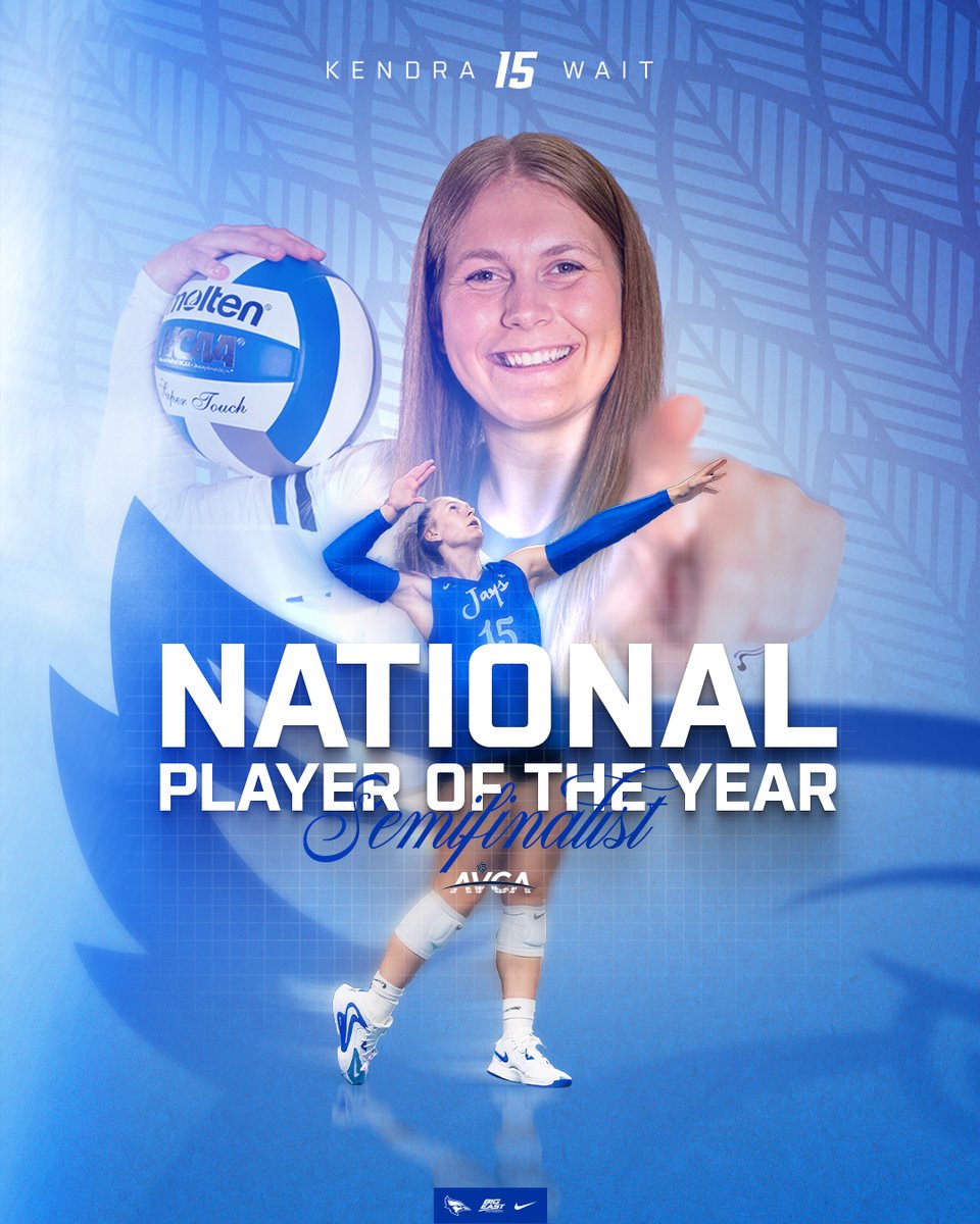 CreightonVB's tweet photo. 𝘼𝙑𝘾𝘼 𝙉𝙖𝙩𝙞𝙤𝙣𝙖𝙡 𝙋𝙡𝙖𝙮𝙚𝙧 𝙤𝙛 𝙩𝙝𝙚 𝙔𝙚𝙖𝙧 𝙎𝙚𝙢𝙞𝙛𝙞𝙣𝙖𝙡𝙞𝙨𝙩

Congratulations to Kendra Wait on receiving @AVCAVolleyball National Player of the Year Semifinalist honors!

📰 https://t.co/Xez2v0n6XU

#GoJays x @KendraWait15 https://t.co/kWGQ3bkKbV