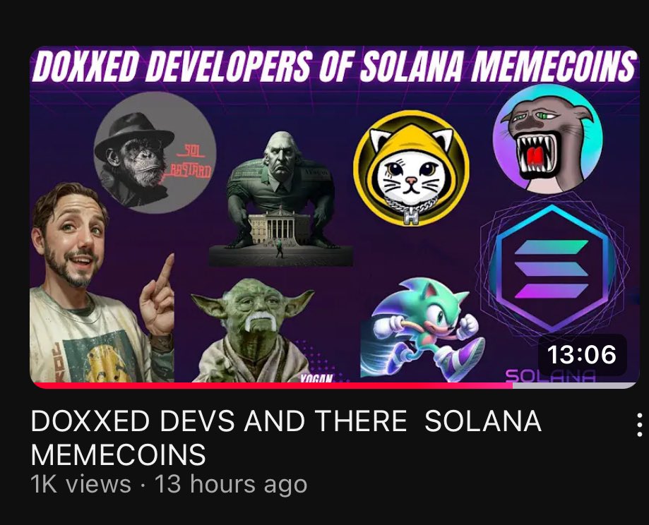 Andre_Defiant's tweet image. In the World Of Memecoins its Nice to have a Face behind the project , This Video was for Doxxed Devs , Need more Developers  like this in the space.
@SolnicCoin     @catcartel_xyz @SolBastardSoba    @SuckySOLPanther 
youtu.be/N-msnu1Npxk?si…