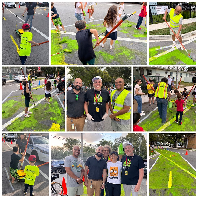 Miami-Dade TPO joined efforts with UM’s WalkSafe/BikeSafe Program and Miami-Dade County DTPW’s Vision Zero initiative to host a "bike bus" on Matilda Street for "Bike to School" Day at Coconut Grove Elementary, promoting safe, active transportation for children. #MiamiDadeTPO