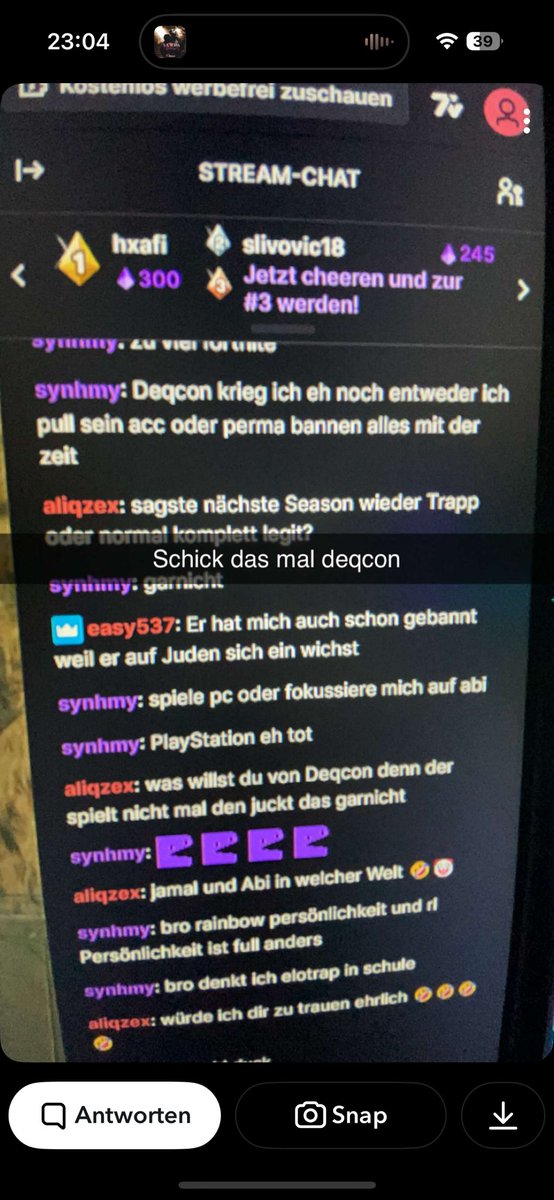 DeqconR6's tweet photo. @Synjmy Bei deinen Spielzeiten bezweifle ich das du dein Abitur schaffst kleiner Mann spiele nicht mal mehr R6 und du redest noch über mich https://t.co/oOeMfmNL4V