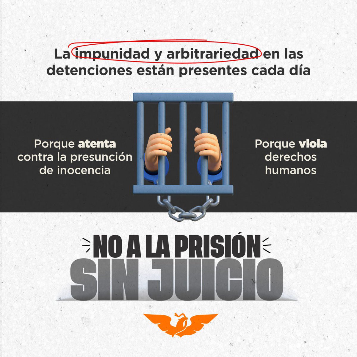 DanteDelgado's tweet photo. .@MovCiudadanoMX ha sido la única fuerza que, desde 2018, nos hemos opuesto al atropello que representa la Prisión Preventiva Oficiosa. Morena y sus aliados atentan contra la presunción de inocencia con esta reforma, violentando los derechos de las y los ciudadanos y en especial de poblaciones más vulnerables. 

Nuestra labor siempre será en defensa de los derechos humanos y de las causas de las y los mexicanos.