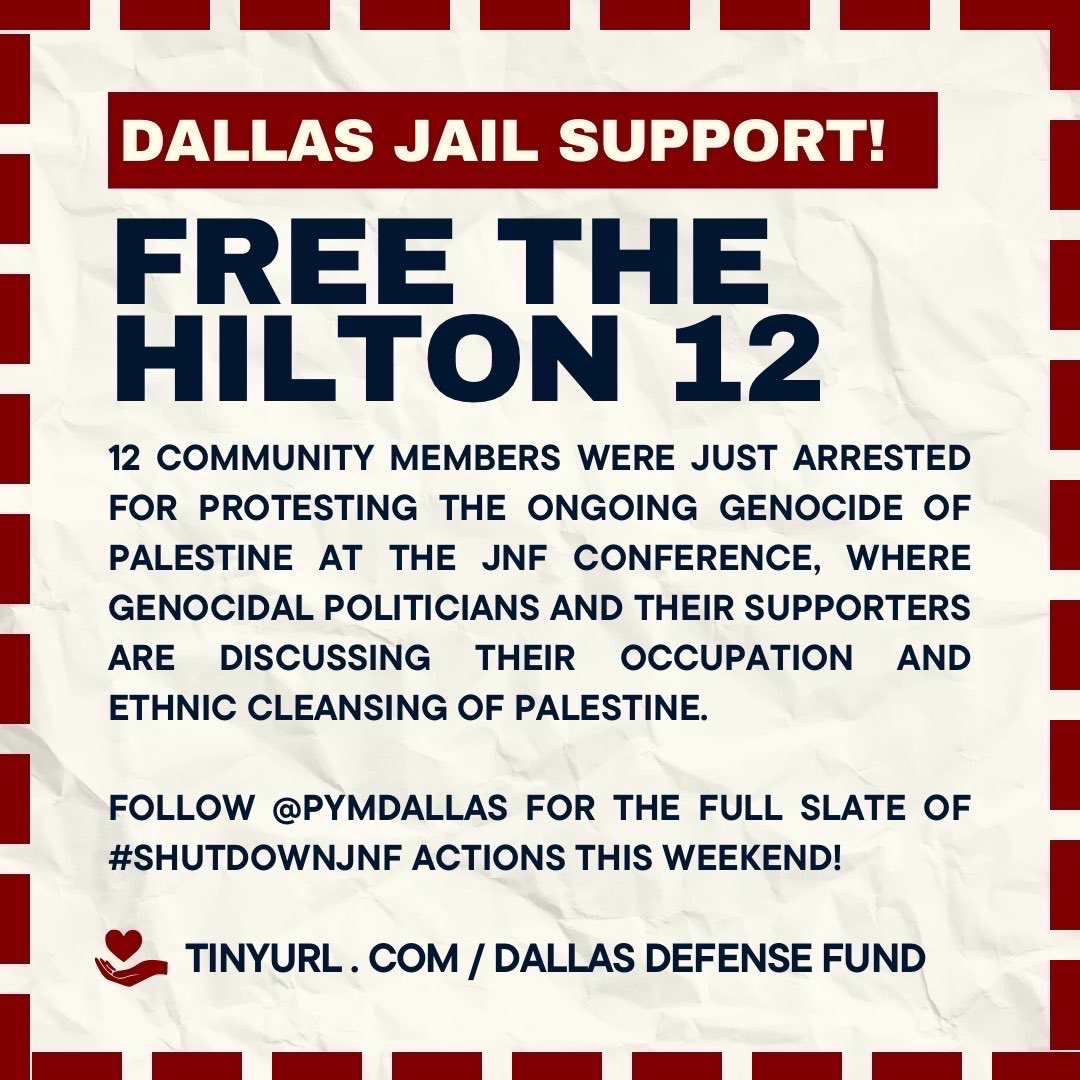 FREE THE HILTON 12 ‼️ Please support and donate 🔓 tinyurl.com/dallasdefensef…