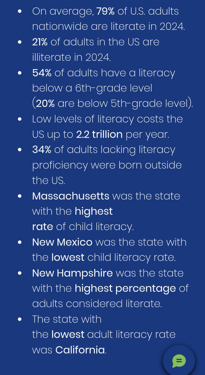 Grumbholdt's tweet photo. @IwriteOK I'm sure literacy could be better, but I have doubts about these statistics. This institute doesn't seem to cite any sources for the data and has a vested interest in people believing we need to invest in more reading education.
Also, looks like its measuring English reading only https://t.co/rqJLBV2rhA