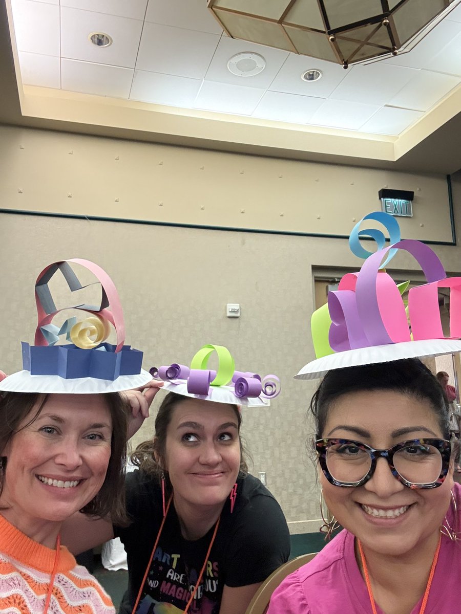 Look who we found at TAEA! The lovely Mrs. Krahmer!!! So of course we made some hats!!