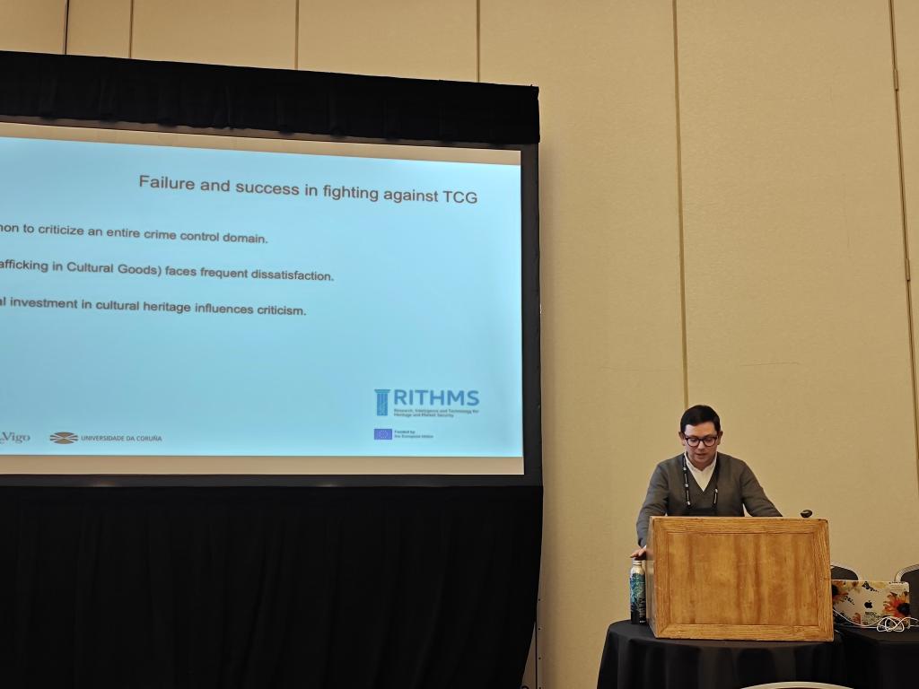 ecrim (@ecrim_udc) on Twitter photo ECRIM's David Castro presents his RITHMS project-sponsored paper 'Challenges, Hurdles and Strengths in Combatting Trafficking in Cultural Goods' at the annual conference of the American Society of Criminology #ASCriminology2024 <a href="/UDC_gal/">Universidade da Coruña</a> ECRIM's David Castro presents his RITHMS project-sponsored paper 'Challenges, Hurdles and Strengths in Combatting Trafficking in Cultural Goods' at the annual conference of the American Society of Criminology #ASCriminology2024 <a href="/UDC_gal/">Universidade da Coruña</a>