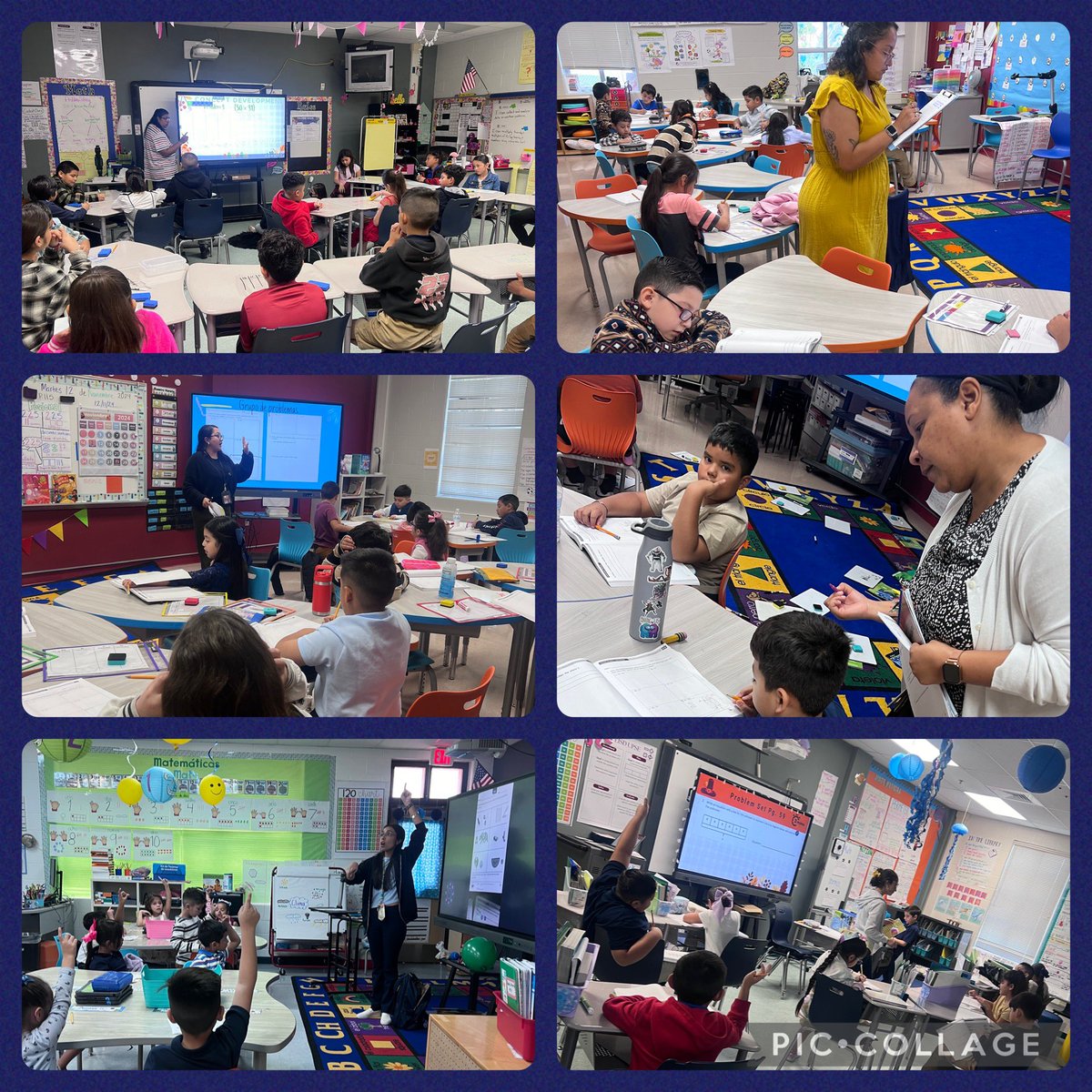 esilva117's tweet photo. Such a productive week thus far! Look at our teachers implementing academic monitoring in their classrooms! It is evident that the work we do in PLC is transferring to the classroom! @EISDMath @RooseveltDLA @mnavarro23_e https://t.co/8kBR5kzV6M