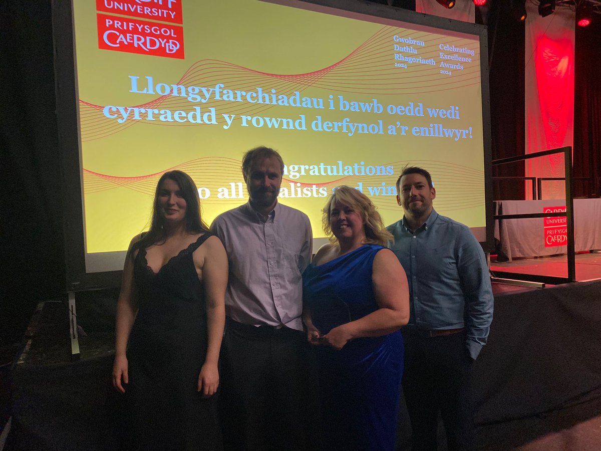 #Cardiffunicea <a href="/CUHealthSci/">School of Healthcare Sciences</a> Celebrating Excellence Awards...we won!!!!!