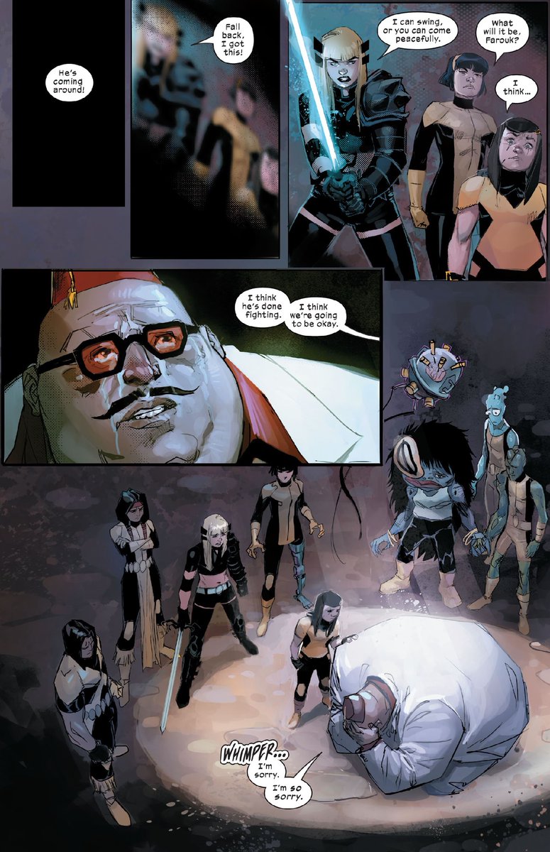 Magik, NM, &amp; Lost Club navigate through Amahl Farouk's mind as he tries to fight Shadow King
I like how showing Magik &amp; others their worst nightmares is old hat, they've dealt with those visions way too many times
We see how strong Dani &amp; Rahne's bond is

New Mutants V4 23