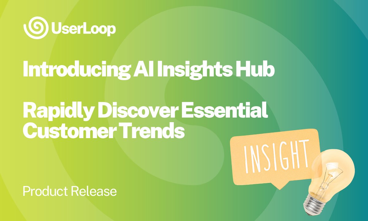 UserLoop (@userloophq) on Twitter photo Just launched: UserLoop's AI Insights Hub!
Effortlessly turn customer feedback into insights to drive eCommerce growth. Ready to unlock your customer data? eu1.hubs.ly/H0dLGJ90
#UserLoop #Ecommerce #AINew Release #CustomerFeedback #CustomerExpereince Just launched: UserLoop's AI Insights Hub!
Effortlessly turn customer feedback into insights to drive eCommerce growth. Ready to unlock your customer data? eu1.hubs.ly/H0dLGJ90
#UserLoop #Ecommerce #AINew Release #CustomerFeedback #CustomerExpereince