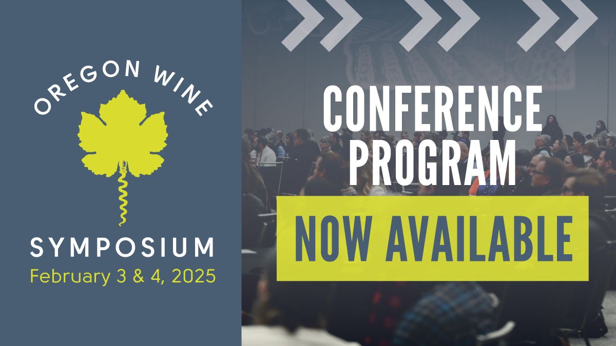 The 2025 Oregon Wine Symposium program is now live! View all of the main stage and breakout sessions here: buff.ly/4hQiEqo

Early bird registration continues until January 6, secure your spot today! Register here: buff.ly/3YRsEa8