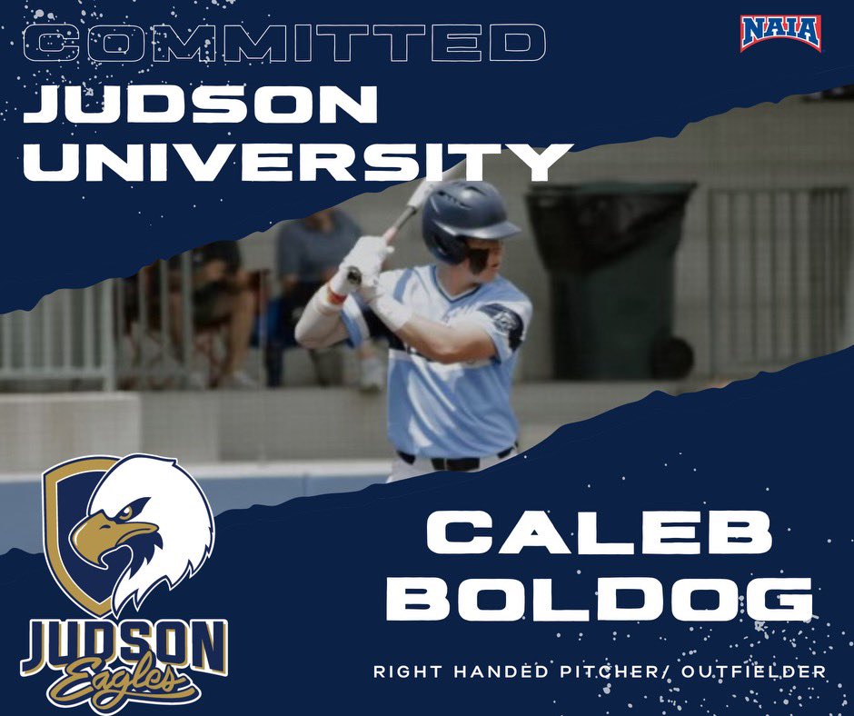 Caleb Boldog (@bullcbol) on Twitter photo I am extremely excited to announce my commitment to Judson University! I would like to thank God, my family and coaches for helping me with this decision. I can’t wait for what the future holds! #soareagles <a href="/TheCoachB1/">TheCoachB1 🧢</a> <a href="/CitiusI/">CITIUS ILLINOIS BASEBALL</a> <a href="/HCABASEBALL2/">HCA BASEBALL</a> <a href="/JudsonBaseball/">Judson Baseball</a> I am extremely excited to announce my commitment to Judson University! I would like to thank God, my family and coaches for helping me with this decision. I can’t wait for what the future holds! #soareagles <a href="/TheCoachB1/">TheCoachB1 🧢</a> <a href="/CitiusI/">CITIUS ILLINOIS BASEBALL</a> <a href="/HCABASEBALL2/">HCA BASEBALL</a> <a href="/JudsonBaseball/">Judson Baseball</a>