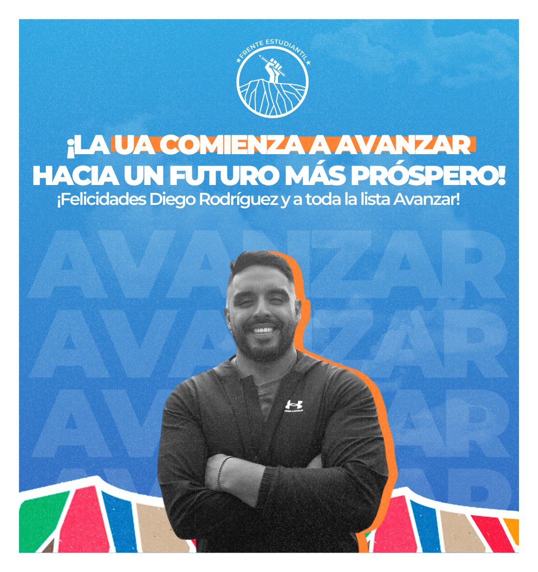 Con bastante felicidad, hoy celebramos un nuevo rumbo para la Universidad de Antofagasta. Felicitamos a Diego Rodríguez y a la lista Avanzar por esta victoria y les deseamos mucha suerte en su misión de construir una FEUA fuerte y un futuro más próspero para todxs. 💙👏