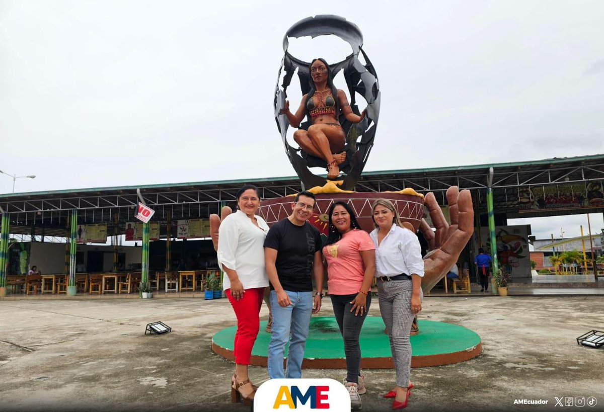 AMEcuador's tweet photo. La presidenta #UTR2, Ligia Caiza, y Esteban Orellana, director ejecutivo de #AME, visitaron a la alcaldesa Amada Grefa del @gadmarchidona, para brindar apoyo técnico y fortalecer la administración municipal. https://t.co/f3oe41t7g1