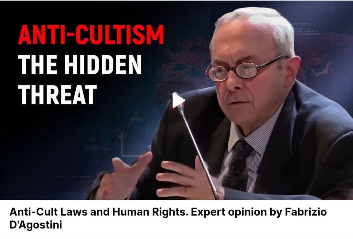 unitingexperts's tweet photo. This interview examines the protection of fundamental human rights and freedoms, as well as democratic principles in modern society. 
Fabrizio D'Agostini, a human rights lawyer and board member of the European Federation for Freedom of Belief (FOB), presents his expert opinion on a French law aimed at strengthening the fight against so-called “sectarian deviance” and criminalizing “psychological subjugation”.

He comments on the possible implications of this law for freedom and democracy in Europe and analyzes how such legislative initiatives may contradict with international human rights standards.
The interviews also covers the following issues:
- Destructive influence of anti-cult organizations on the life of society
- The current state of the right to freedom of conscience and religion.
- The concept of the right to the Truth.

https://t.co/hLEBL2jMTu
#Truth #HumanRightsViolations #interview #freedom #democracy #lawyer #law #expert #infowars #GoodThursday #religion
