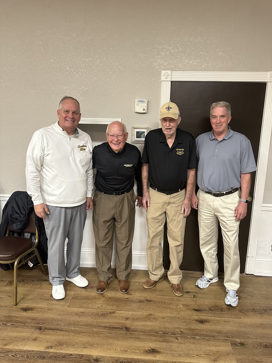 Honored to be pictured with from left,3 of the best to ever coach basketball in MS , of course my Dad, legendary Biloxi Coach and USM HoF Jackie Laird and Mississippi HoFand  Gulfport HS legend Bryan Caldwell. Great crowd  in Biloxi ! <a href="/SouthernMissMBB/">Southern Miss MBB</a> <a href="/MACoaches/">Mississippi Association of Coaches</a> <a href="/misshsaa/">MISSHSAA</a>