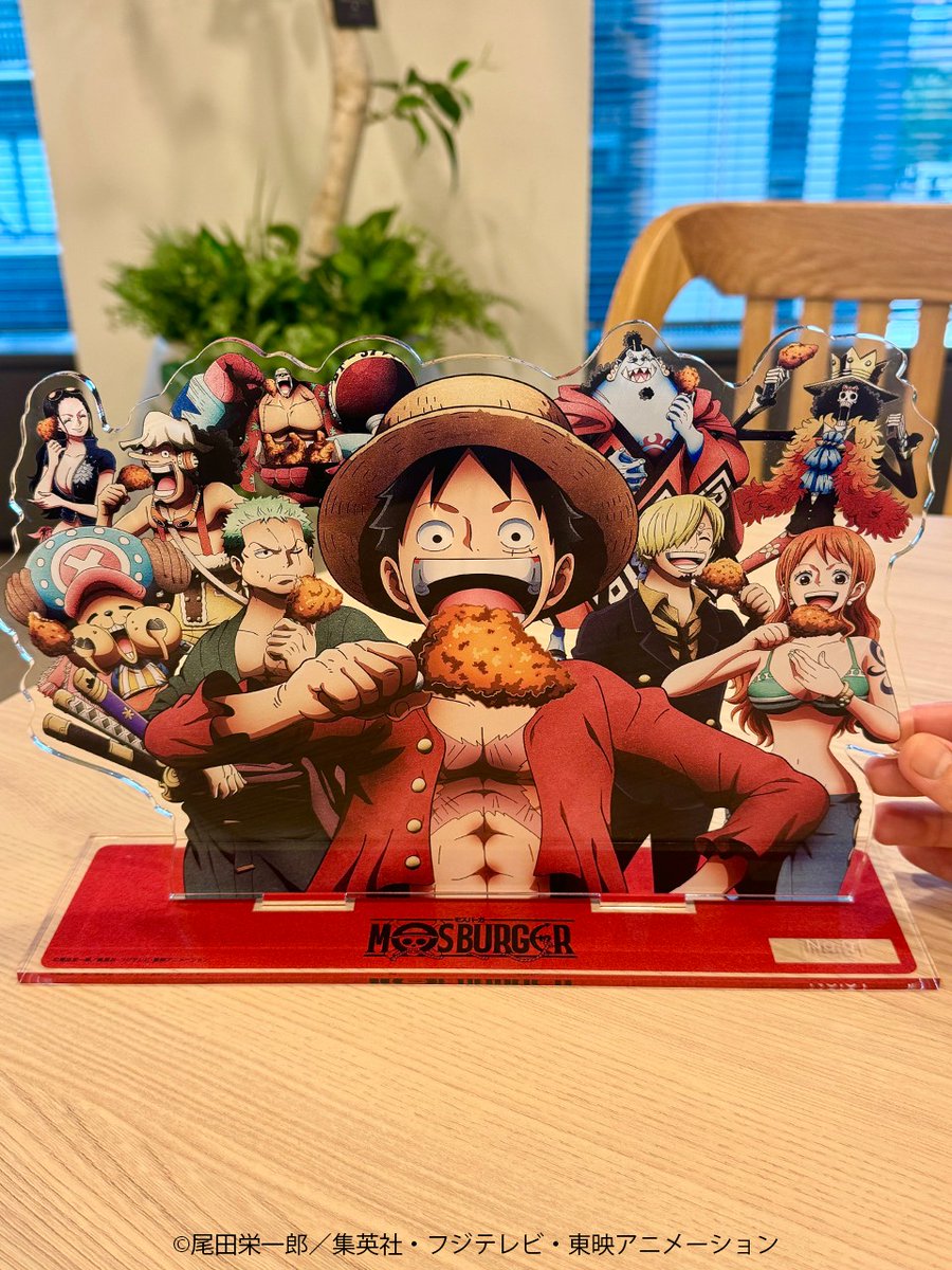ワンピース　モスバーガーコラボ　ビッグアクリルスタンド ONE PIECEファンのみなさん、アクリルスタンドのサンプルが届きまし