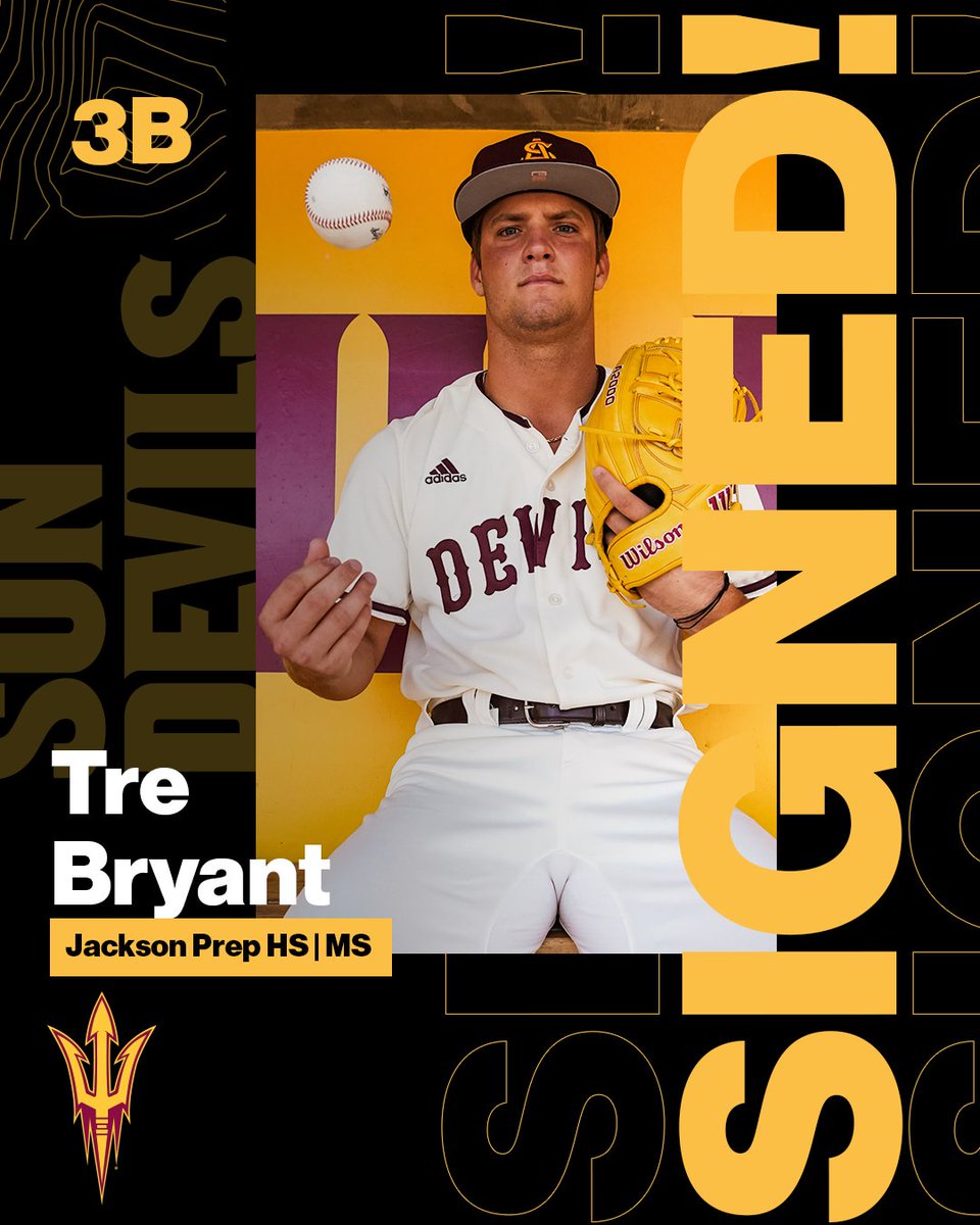Sun Devil Baseball (@asu_baseball) on Twitter photo 55 RBIs in 43 games 🤯
<a href="/Tre_Bryant3/">Tre Bryant</a> brings a Top-15 prep RBI total NATIONALLY to the Valley next season.
...And he did it for a Top-25 program in the country 👀
#ForksUp /// #O2V 55 RBIs in 43 games 🤯
<a href="/Tre_Bryant3/">Tre Bryant</a> brings a Top-15 prep RBI total NATIONALLY to the Valley next season.
...And he did it for a Top-25 program in the country 👀
#ForksUp /// #O2V