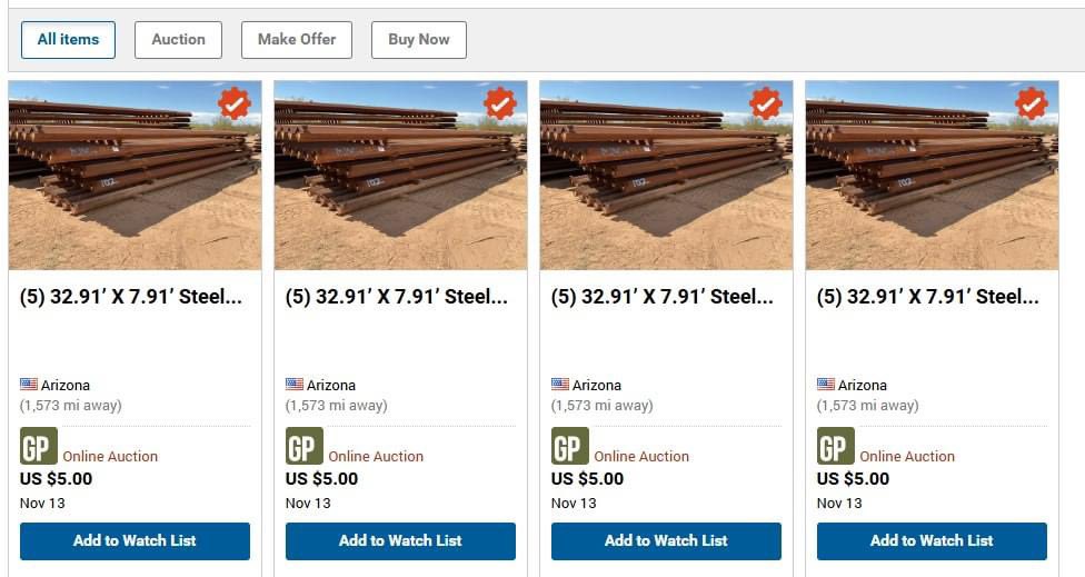 basedcashflow's tweet image. Current administration selling the border wall materials for scrap before the new administration comes in. This is how your tax money is used.