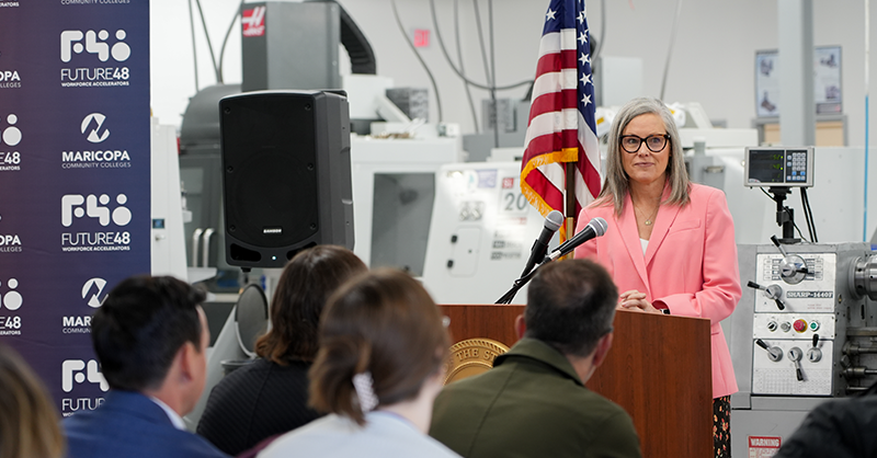 MCCCDChancellor's tweet photo. The infusion of funding into the state-of-the-art facility will enable @MCCCD to build on the success of our current #semiconductor offerings, helping strengthen Arizona's growing talent pipeline while preparing our students for high-demand, high-skill jobs. https://t.co/4lEyunFsWf