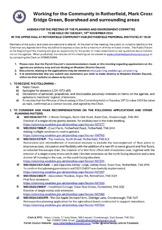 Rotherfield PC tweet media