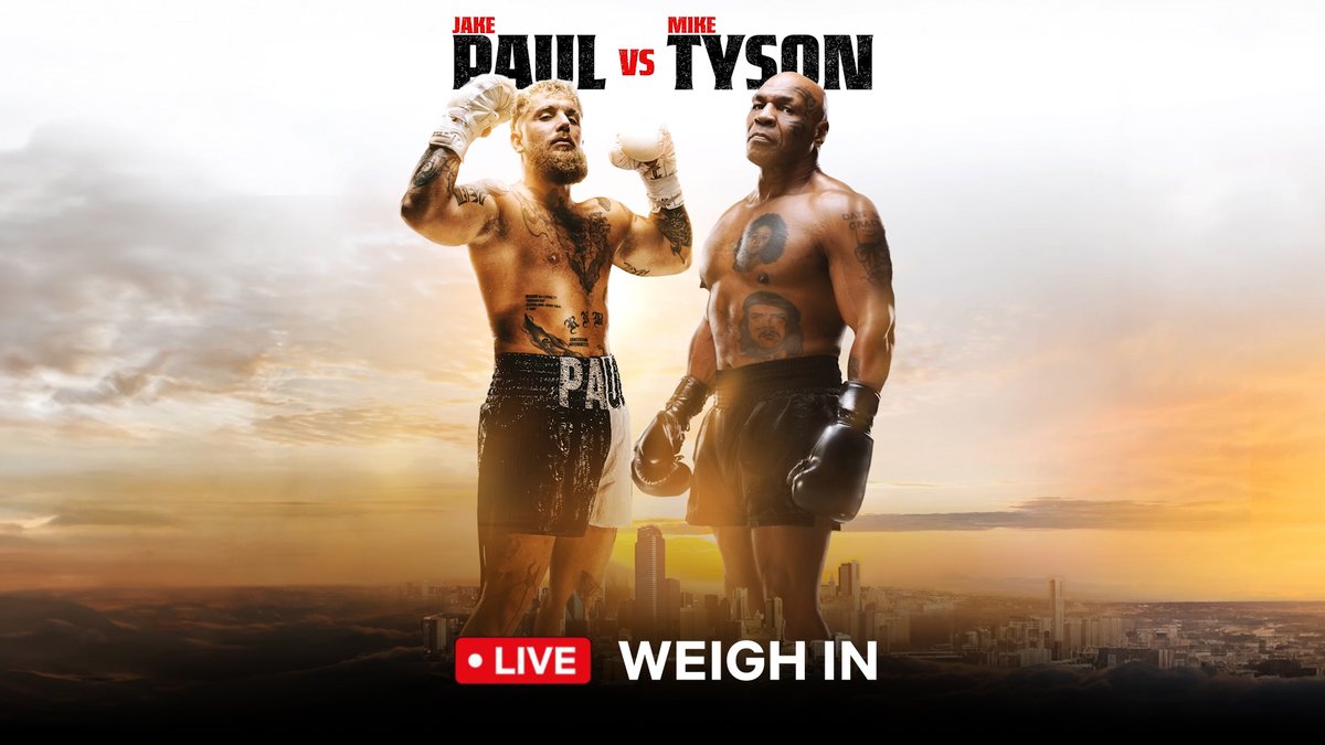 🚨LIVE NOW🚨 Watch the Jake Paul vs. Mike Tyson weigh-in: tudum.com/articles/jake-…