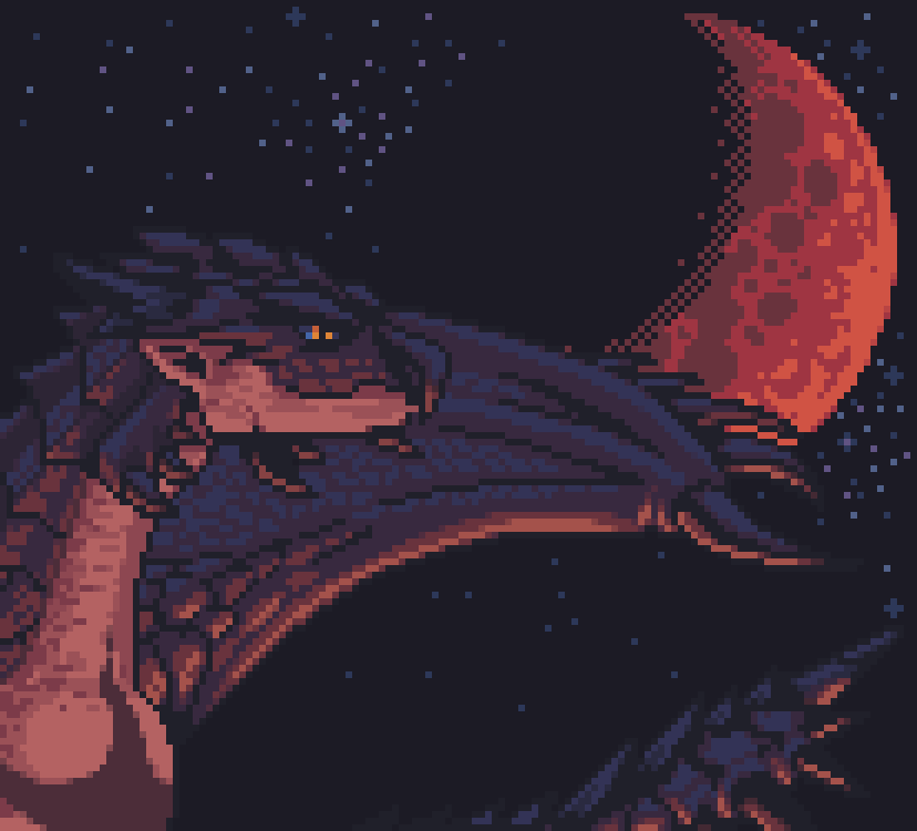 _Ozune_'s tweet photo. Rathalos, King of the Skies!!✨🌙

#pixelart #ドット絵 #pixelartist #aseprite #MonsterHunter https://t.co/6H8O1mLVYJ