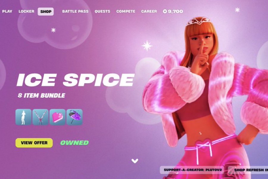 Fab_ACNH's tweet image. Giveaway (2800 Vbucks) 10 LUCKY WINNERS

GIFTING ICE SPICE SKIN 5 WINNERS 

• Follow Me
• Retweet &amp;amp; Like (Do both)

Ends in 72 hours, Best Of Luck 🍀
-Winners will be receiving a DM 
#Fortnite #FortniteChapter2
#FortniteRemix #gift #free #vbucks