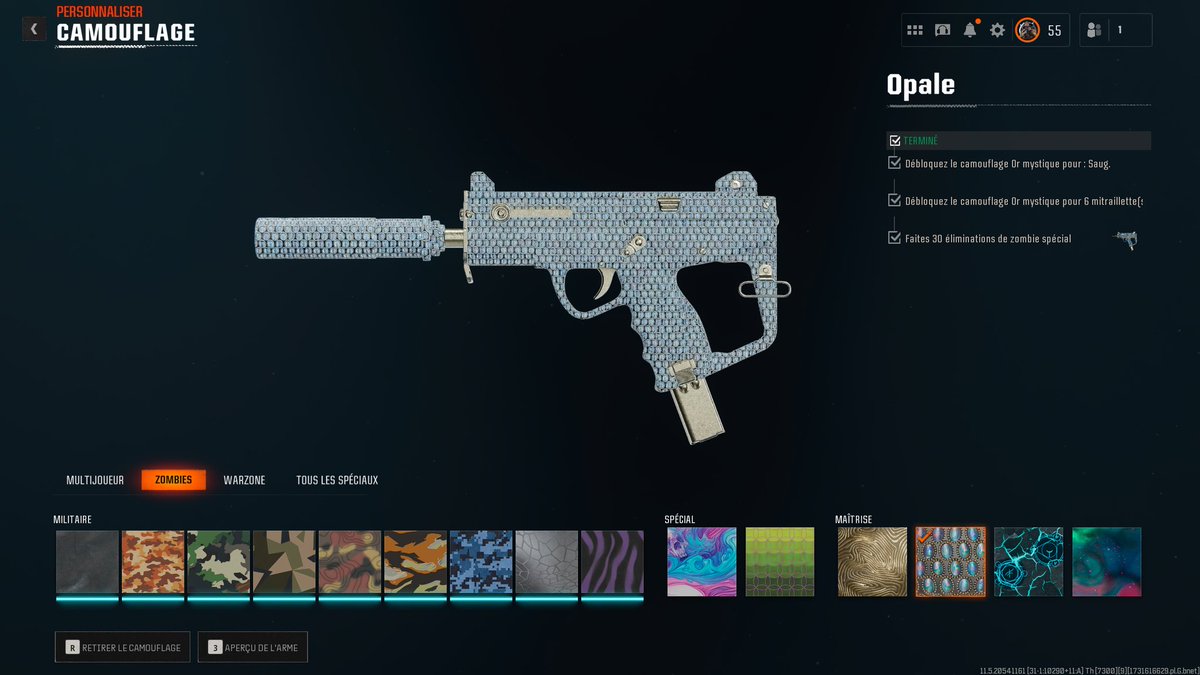 WarlordGamingX's tweet photo. 🔥 Camo zombie 🔥

Nouvelle SMG "Saug"

➡️ Or Mystique ✅️
➡️ Opale ✅️
➡️ Post Mortem ✅️
➡️ Nébuleuse ✅️

#BlackOps #BO6 #CallofDuty #BlackOps6 https://t.co/dlhTReH2F4