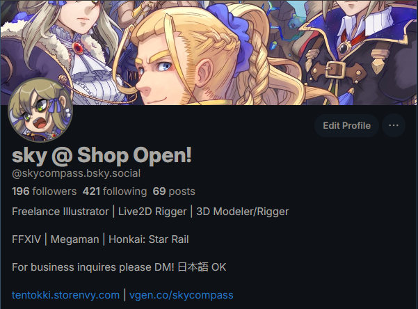 Reminder that I've moved over to 🦋! This account will still be around but I won't be posting any art here anymore.