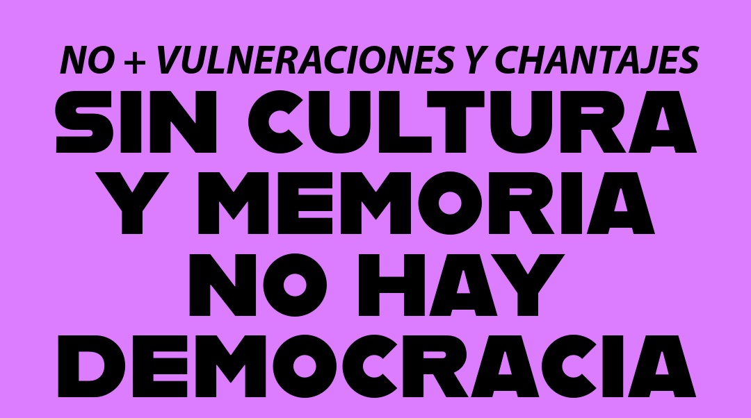MemorialdePaine's tweet photo. Sin cultura y memoria no hay democracia. https://t.co/8S3jzrl2lK