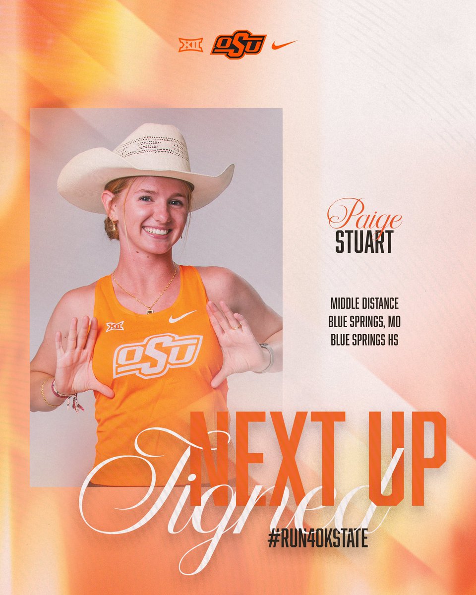run4okstate's tweet photo. The Show-Me State is showing out‼️

Welcome to the Cowgirl Family, Paige!

#GoPokes I #run4okstate https://t.co/dhzBA0hBlK
