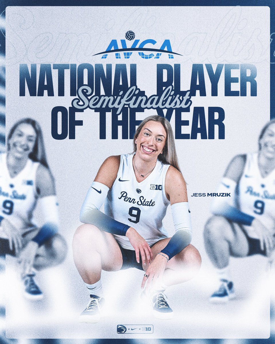 Penn State Womenโs Volleyball (@pennstatevball) on Twitter photo ๐ผ๐๐พ๐ผ ๐๐ก๐๐ฎ๐๐ง ๐ค๐ ๐ฉ๐๐ ๐๐๐๐ง ๐๐๐ข๐๐๐๐ฃ๐๐ก๐๐จ๐ฉ ๐
<a href="/voll_jess/">Jess Mruzik</a> is one of 14 players to make the list!
#WeAre ๐ผ๐๐พ๐ผ ๐๐ก๐๐ฎ๐๐ง ๐ค๐ ๐ฉ๐๐ ๐๐๐๐ง ๐๐๐ข๐๐๐๐ฃ๐๐ก๐๐จ๐ฉ ๐
<a href="/voll_jess/">Jess Mruzik</a> is one of 14 players to make the list!
#WeAre