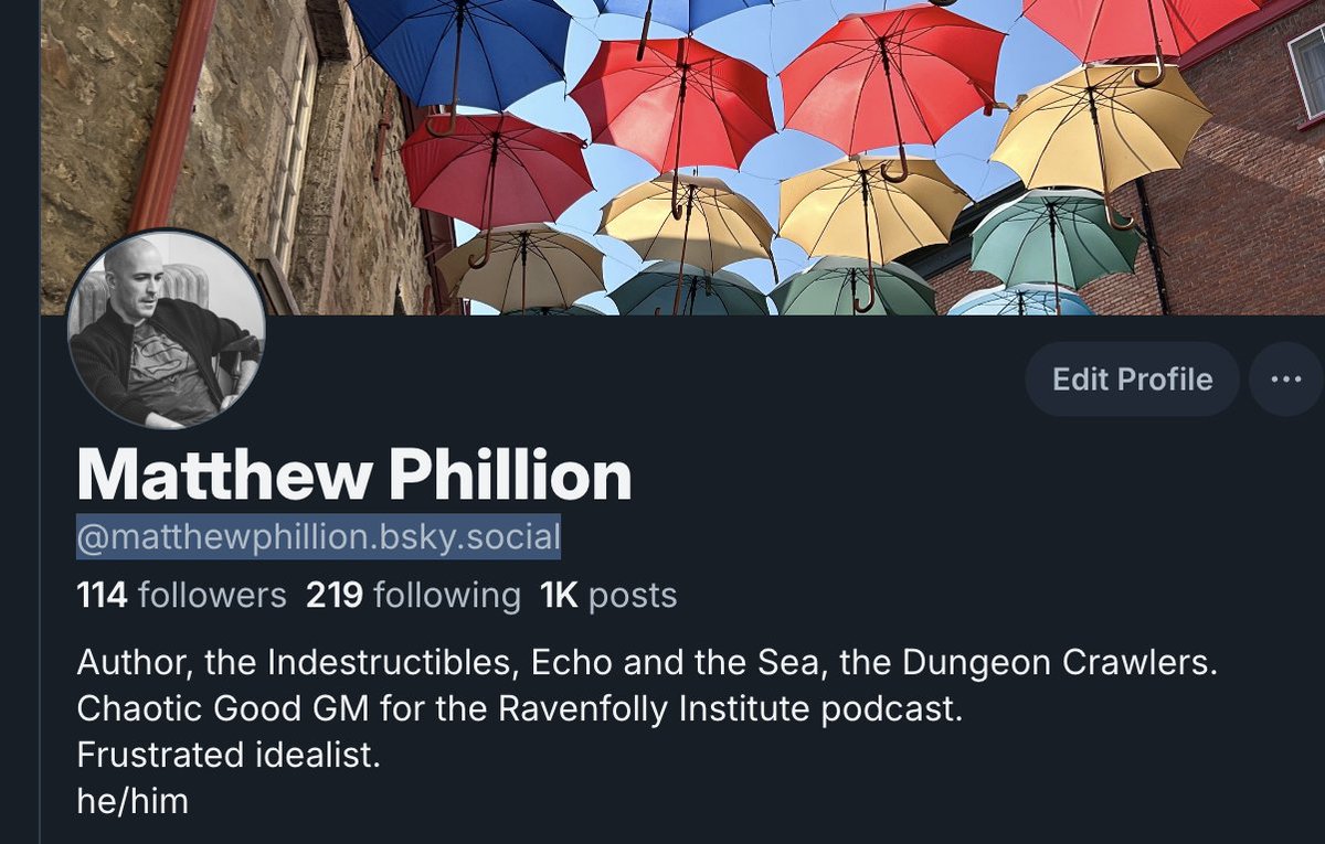 I've tried to find everybody I want to follow over there, but if you have transitioned over and we haven't connected yet, let's stay in touch. (I'm on threads too, same user name as here.)