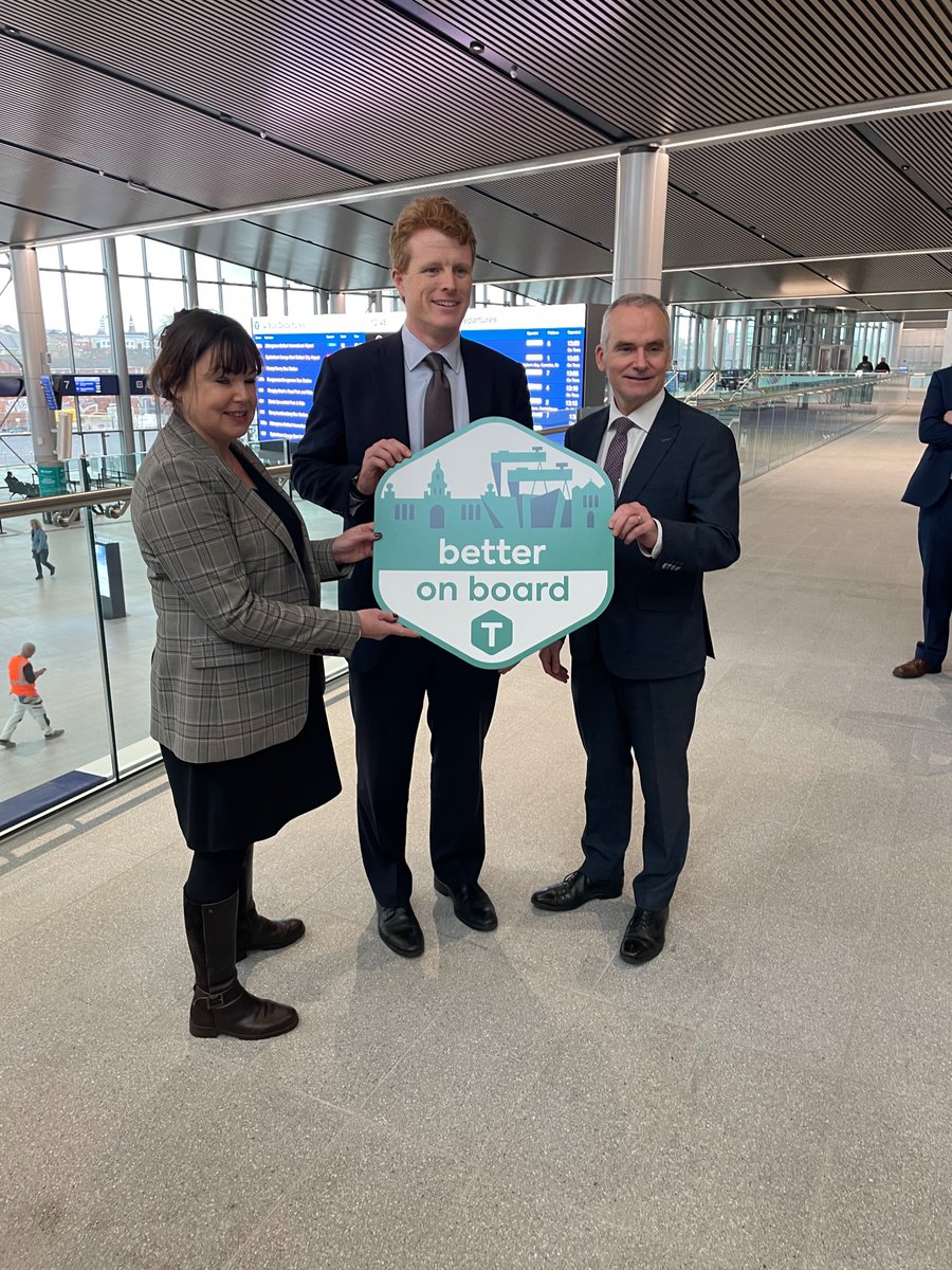 Proud to be part of the launch the “Better On Board” initiative at Belfast Grand Central Station. Promoting sustainable and efficient public transport for a greener future. This initiative is a lasting legacy of our commitment to sustainability.