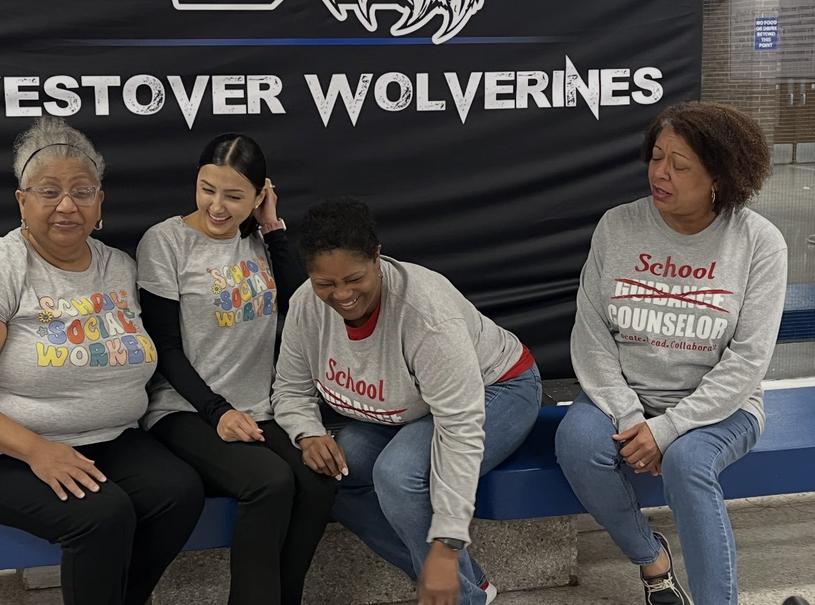 WOHS Counseling (@wohscounseling) on Twitter photo CTE Spirit Week! Teamwork Makes the Dream Work Twin Day! Who said SST/MTSS/CGR Meetings can’t be fun?!?! <a href="/WestoverHS/">Westoverhigh</a> Student Services Team is working it out TOGETHER!!
<a href="/DrVernonLowery/">DrVernonLowery</a> <a href="/kristle_rouse/">Kristle Rouse, M.Ed</a> <a href="/ChalmersMelody/">Melody R Chalmers</a> <a href="/DJBarron1/">D. Barron</a> #WeAreCCS CTE Spirit Week! Teamwork Makes the Dream Work Twin Day! Who said SST/MTSS/CGR Meetings can’t be fun?!?! <a href="/WestoverHS/">Westoverhigh</a> Student Services Team is working it out TOGETHER!!
<a href="/DrVernonLowery/">DrVernonLowery</a> <a href="/kristle_rouse/">Kristle Rouse, M.Ed</a> <a href="/ChalmersMelody/">Melody R Chalmers</a> <a href="/DJBarron1/">D. Barron</a> #WeAreCCS