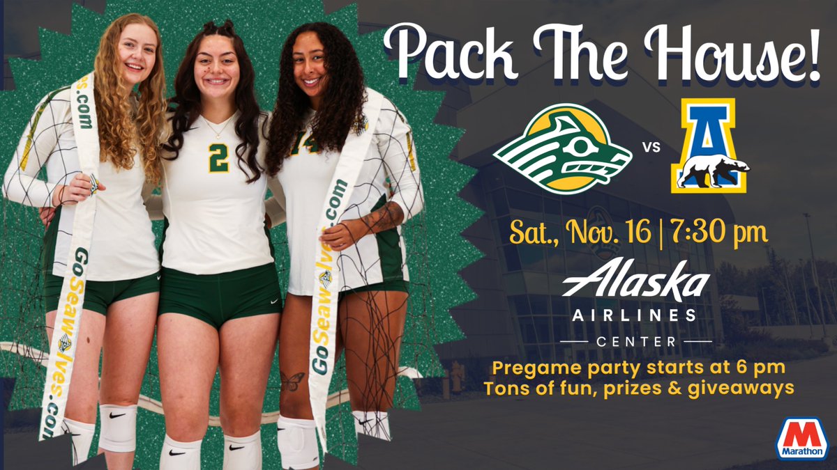 Be part of history at the Alaska Airlines Center as we aim to break the NCAA D-II attendance record! Arrive early for the pregame party and a chance to win Alaska Airlines tickets.
🎟️= shorturl.at/kaHGO
📺📊= shorturl.at/sc2AC
<a href="/uaanchorage/">UAA</a> <a href="/GNACsports/">GNAC Sports</a>