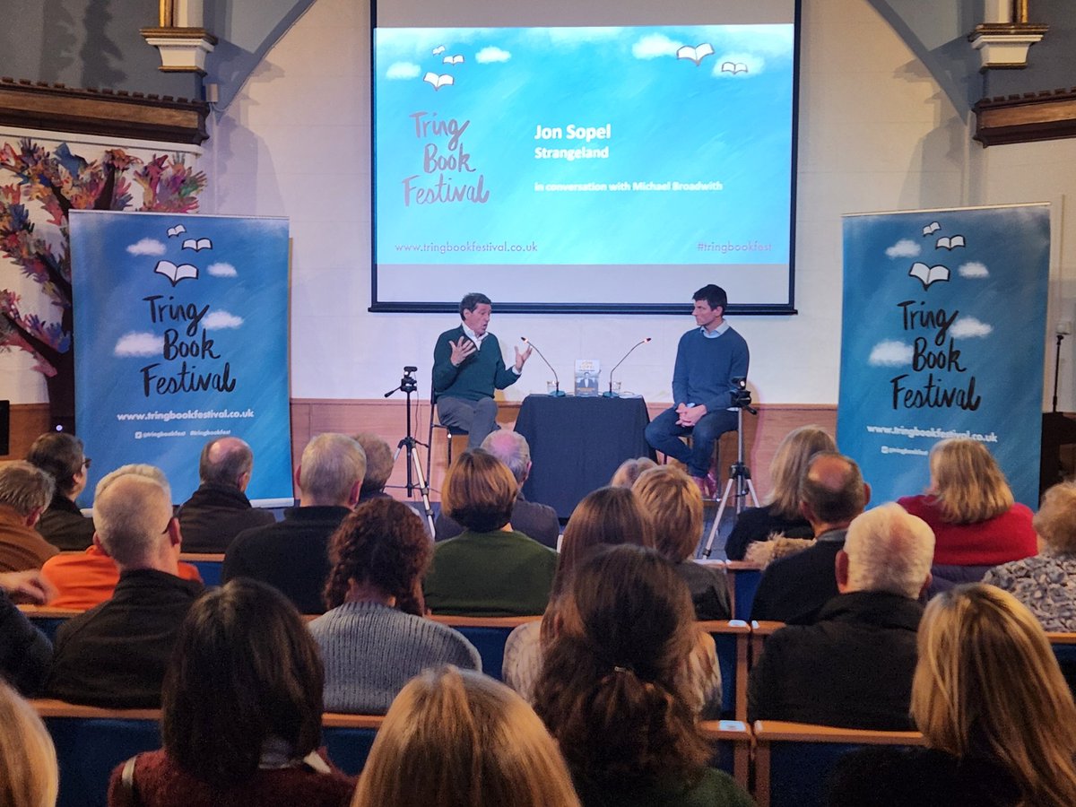 Two wonderful events this evening with Mensun Bound at the theatre and Jon Sopel at the HS Baptist Church. Massive thanks to them and everyone who joined us.